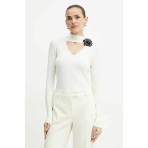 Simona Corsellini pulover femei, culoarea bej, light, cu turtleneck, A24CPMGP02 imagine