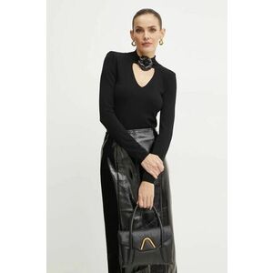 Simona Corsellini pulover femei, culoarea negru, light, cu turtleneck, A24CPMGP02 imagine