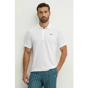 Lacoste tricou polo barbati, culoarea alb, neted, DH3201 imagine