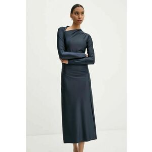 Day Birger et Mikkelsen rochie Lori - Glossy Stretch culoarea albastru marin, maxi, mulata, DAY65243441 imagine