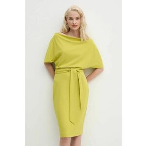 Joseph Ribkoff rochie culoarea verde, midi, mulata, 243233 imagine