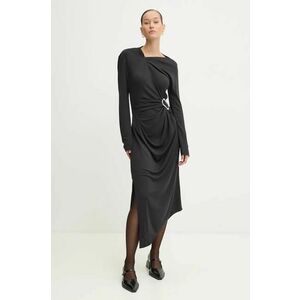 Stine Goya rochie culoarea negru, midi, mulata, D027-2254 imagine