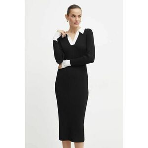 Karl Lagerfeld rochie culoarea negru, mini, mulata, 246W1319 imagine