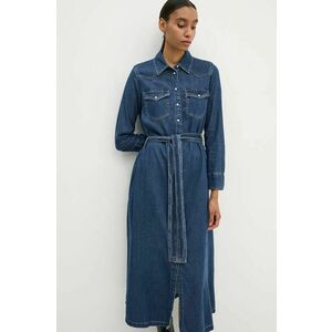 Levi's rochie jeans culoarea albastru marin, midi, drept, A8658 imagine