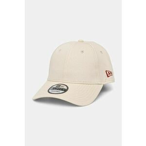 New Era șapcă de baseball culoarea bej, neted, 60565128 imagine