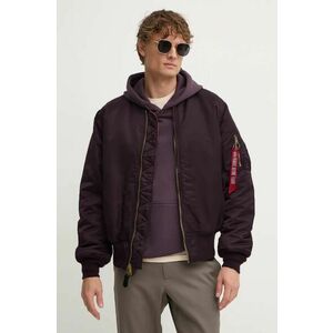 Alpha Industries geaca bomber barbati, culoarea violet, de iarna imagine