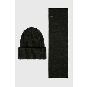 Barbour set căciulă și fular Crimdon Beanie & Scarf Gift Set culoarea verde MGS0019 imagine