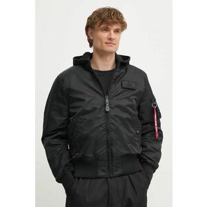 Alpha Industries geacă bomber MA-1 ZH Back Print barbati, culoarea negru, de iarna imagine