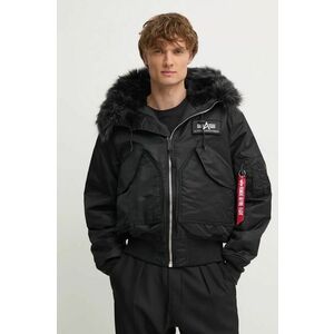 Alpha Industries geaca 45P Hooded barbati, culoarea negru, de iarna imagine