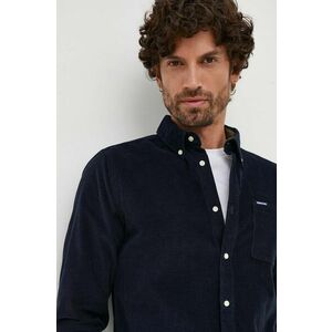 Barbour camasa din bumbac barbati, culoarea albastru marin, cu guler button-down, regular imagine