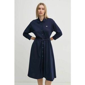 Lacoste rochie din bumbac culoarea albastru marin, mini, oversize imagine