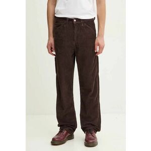 Levi's pantaloni de bumbac culoarea maro, drept, 568 LOOSE STRT imagine