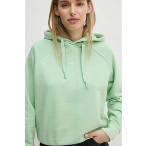 Pepe Jeans bluza FELICITY HOODIE femei, culoarea verde, cu glugă, neted, PL581462 imagine