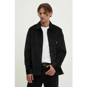 Dickies cămașă din velur CORDUROY culoarea negru, cu guler clasic, regular, DK0A8652 imagine