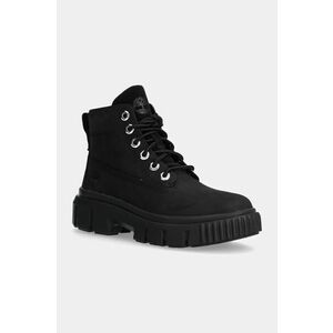 Timberland bocanci din piele intoarsa Greyfield femei, culoarea negru, cu platforma, TB0A5RNG0011 imagine