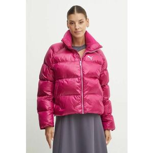 Puma geacă Shiny Puffer Jacket femei, culoarea violet, de iarna, 626514 imagine