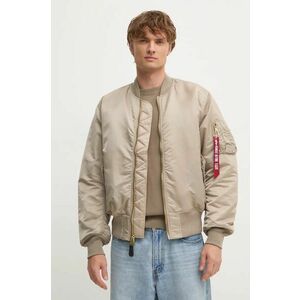 Alpha Industries geaca bomber barbati, culoarea bej, de iarna imagine