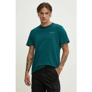 Tommy Jeans tricou din bumbac barbati, culoarea verde, cu imprimeu, DM0DM18555 imagine