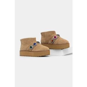 Kurt Geiger London cizme de zăpadă din piele întoarsă Octavia Teddy Bootie culoarea bej, 3512940209 imagine