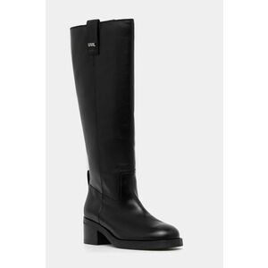 Karl Lagerfeld ghete de piele BROOKLYN femei, culoarea negru, cu toc drept, KL41790 imagine