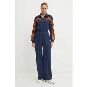 adidas Originals salopetă Jumpsuit culoarea albastru marin, cu guler, JN8312 imagine