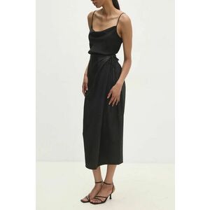 Answear Lab fusta culoarea negru, midi, drept imagine