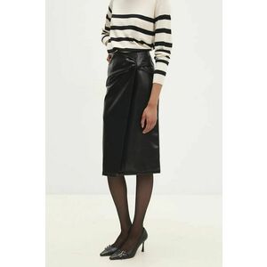 Answear Lab fusta culoarea negru, midi, drept imagine