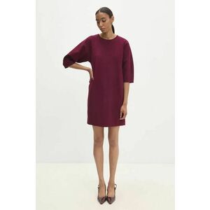 Answear Lab rochie culoarea bordo, mini, drept imagine