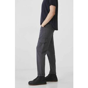 Medicine pantaloni barbati, culoarea gri, cu fason cargo imagine