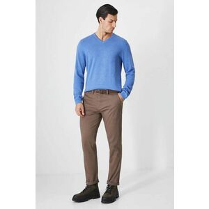 Medicine pantaloni barbati, culoarea maro, cu fason chinos imagine