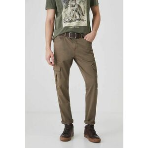 Medicine pantaloni barbati, culoarea verde, cu fason cargo imagine