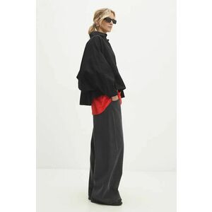 Answear Lab geaca femei, culoarea negru, de tranzitie, oversize imagine