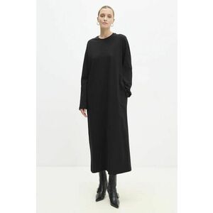 Answear Lab rochie din bumbac culoarea negru, maxi, oversize imagine