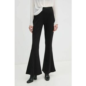 DIANE VON FURSTENBERG pantaloni femei, culoarea negru, evazati, high waist, DVFPL3S006 imagine