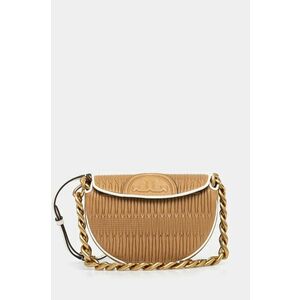 Tory Burch poseta de piele Fleming culoarea maro, 158474 imagine