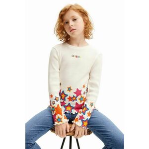 Desigual longsleeve din bumbac pentru copii culoarea alb, 24WGTK20 imagine