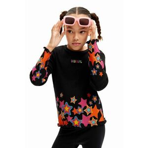 Desigual longsleeve din bumbac pentru copii culoarea negru, 24WGTK20 imagine