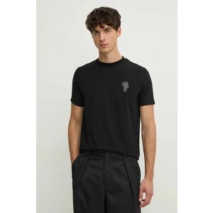 Karl Lagerfeld tricou barbati, culoarea negru, neted, 544221.755082 imagine