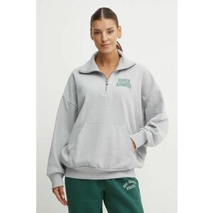 Under Armour bluza Icon HWT Terry femei, culoarea gri, cu imprimeu, 1386495 imagine