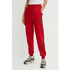 adidas pantaloni de trening ZNE culoarea rosu, cu imprimeu, JF8886 imagine