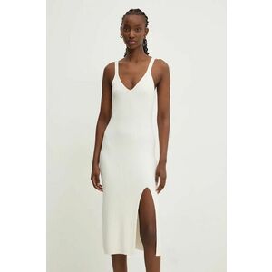 Hollister Co. rochie culoarea bej, midi, drept, KI359-4285 imagine