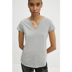 ZADIG&VOLTAIRE tricou din bumbac femei, culoarea gri, JWTN00456 imagine