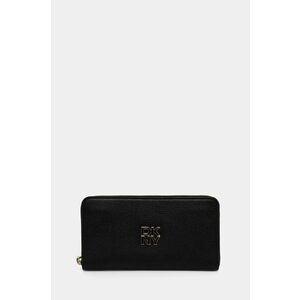 Dkny portofel de piele femei, culoarea negru, R43ZKF82 imagine