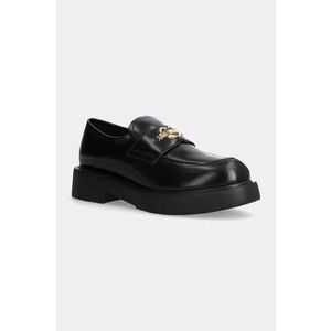 Love Moschino mocasini de piele femei, culoarea negru, cu platforma, JA10404G0LJD0000 imagine