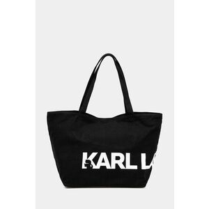 Karl Lagerfeld geanta de bumbac culoarea negru, 246W3886 imagine