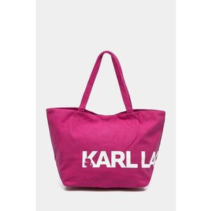 Karl Lagerfeld geanta de bumbac culoarea roz, 246W3886 imagine