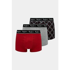 Pepe Jeans boxeri TARTAN 3-pack barbati, culoarea gri, PMU11162 imagine