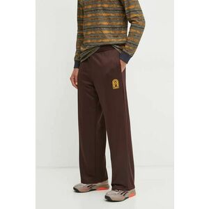 adidas Originals pantaloni barbati, culoarea maro, neted, IW3260 imagine