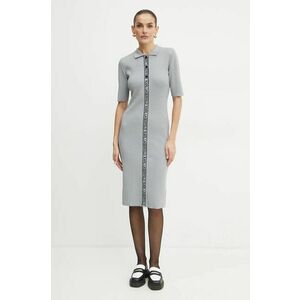 Karl Lagerfeld rochie culoarea gri, mini, mulata, 246W1325 imagine