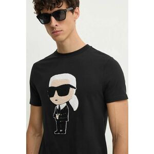 Karl Lagerfeld tricou din bumbac barbati, culoarea negru, cu imprimeu, 544250.755075 imagine